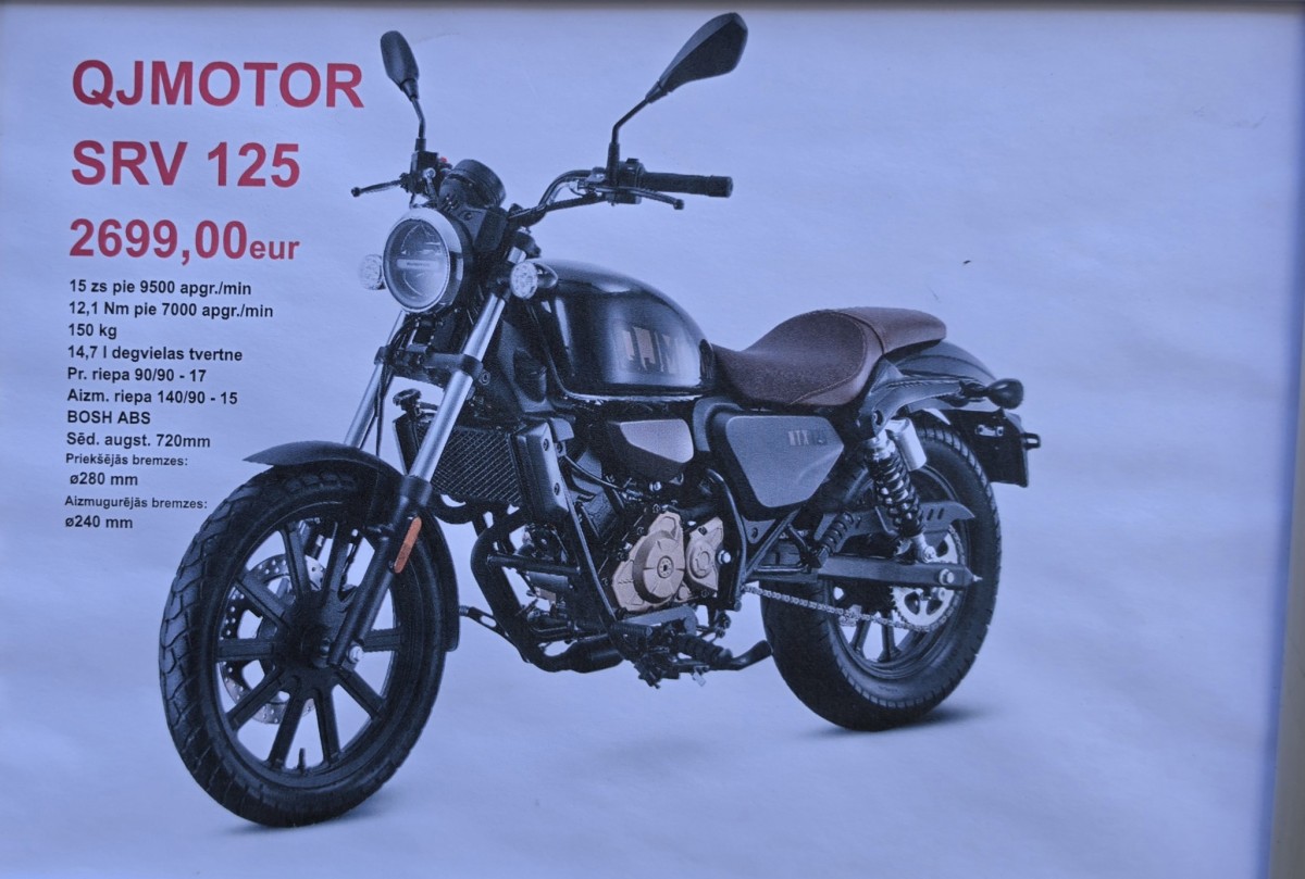 QJ MOTOR SRV 125 cena Latvijā Foto: iAuto
