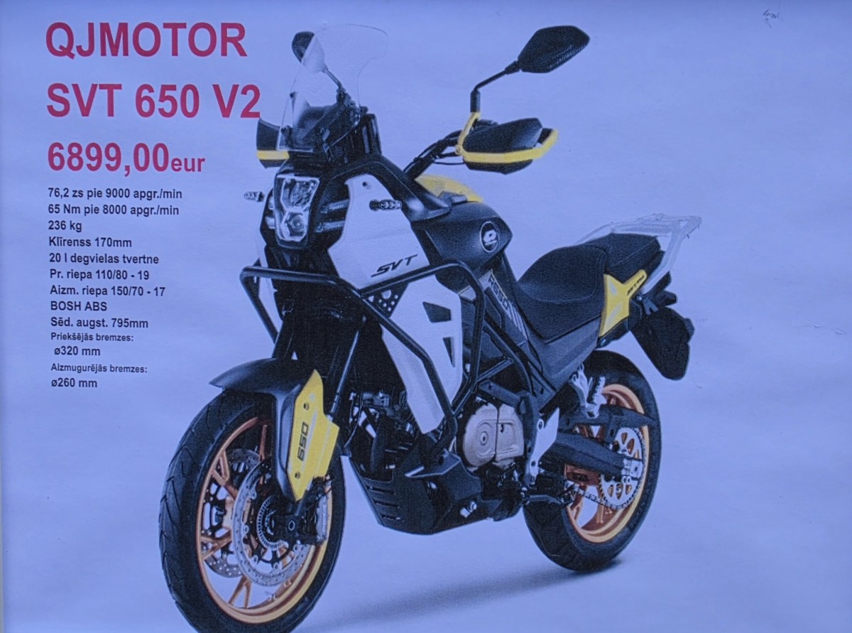 QJ MOTOR SVT 650 V2 cena Latvijā Foto: iAuto